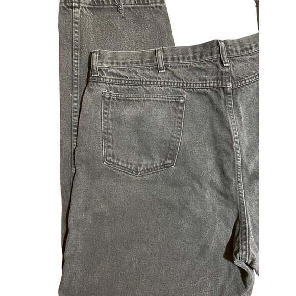 Authentic Vintage Mens Wrangler Jeans Light Wash Black 42x31 Zip Fly - Picture 9 of 16